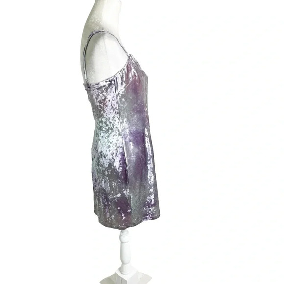 NWT Lulus Whatever Forever Tie Dye Crushed Velvet Bodycon Dress Lavender Size M - Picture 7 of 10